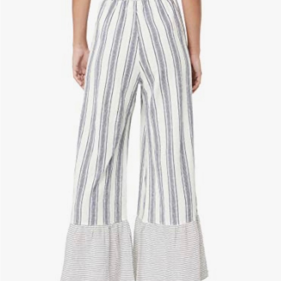 Tigerlily Navy and White Striped Wide-Leg Jumpsuit Women's Kapono Pant new - Picture 3 of 11